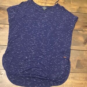 Roots Canada navy heathered short sleeve blouse‎ size S